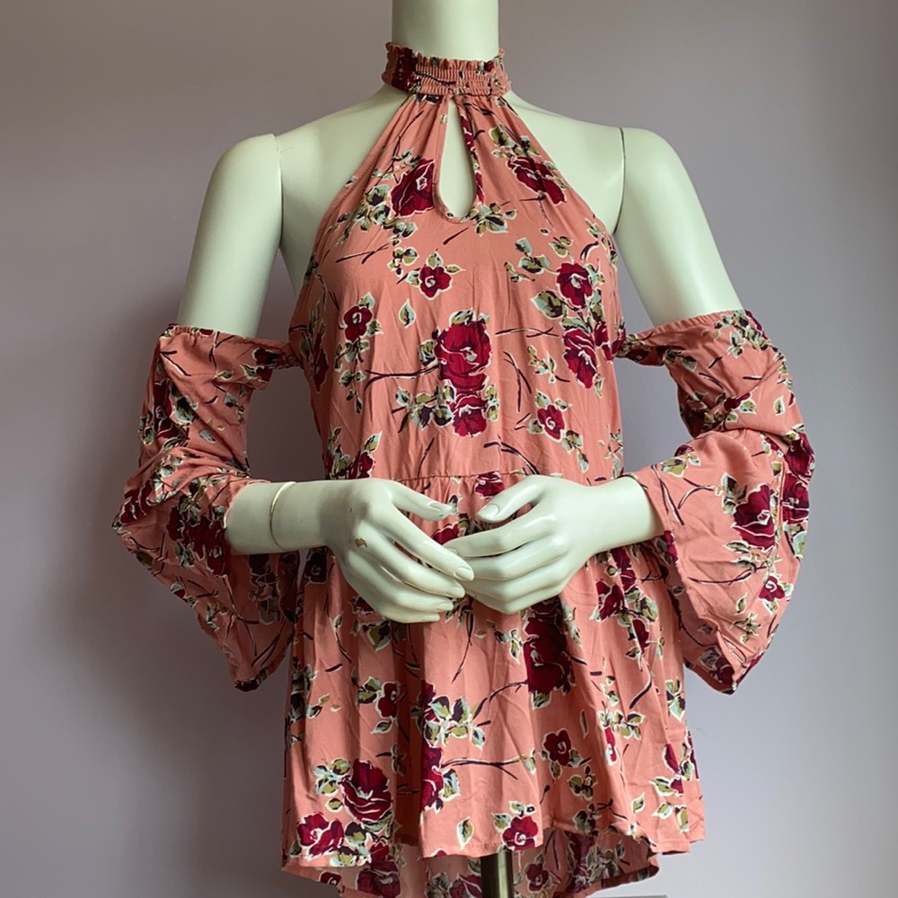 Indigo Rein Pink Floral Blouse